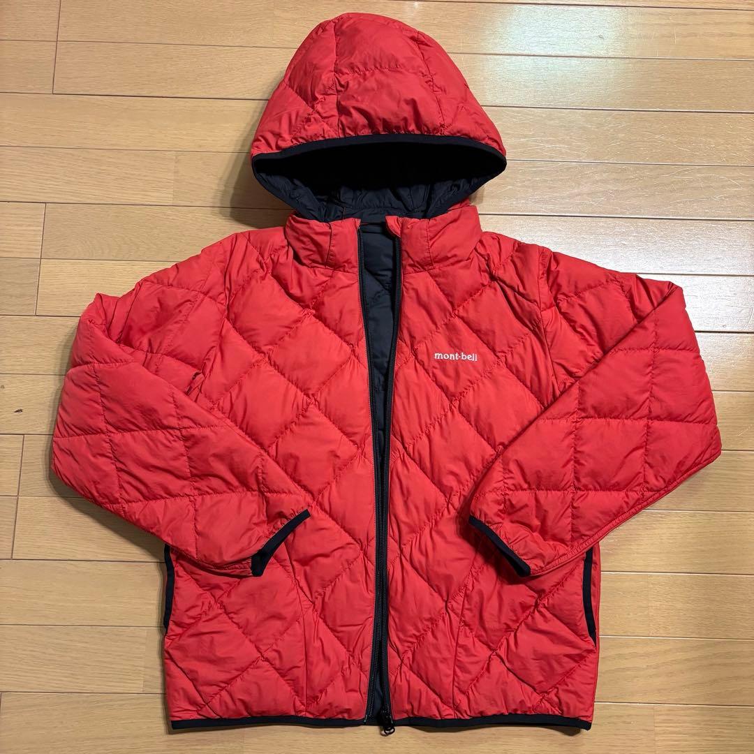 mont-bell リバーシブルダウン 赤/黒 160 - メルカリ