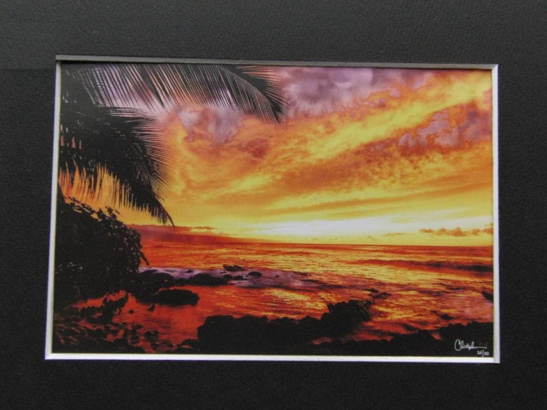 クリストファー・イーガン、【Lanai Sunset】、希少な額装用画集より