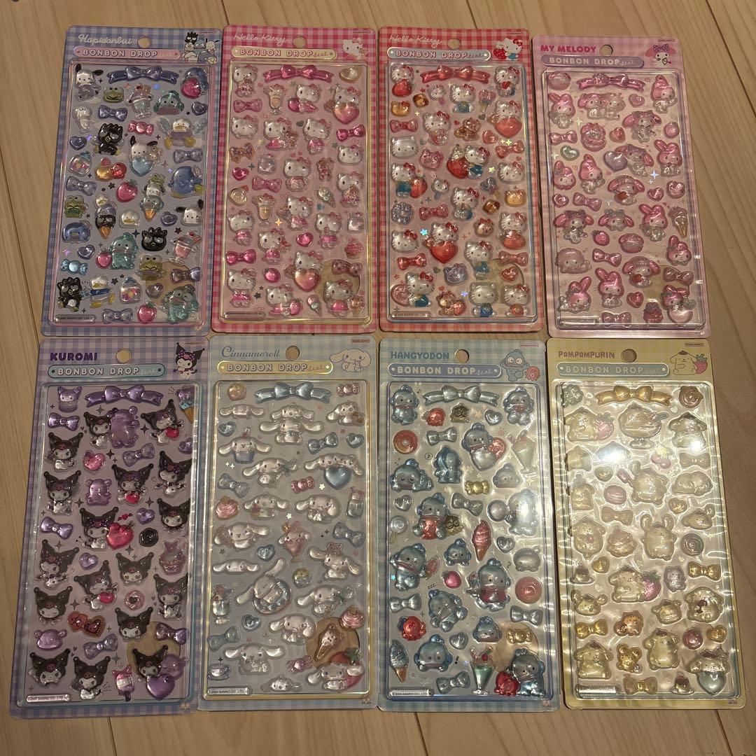 本日発送‼️サンリオ　第2弾　８種　ボンボンドロップシール　コンプリート　正規品