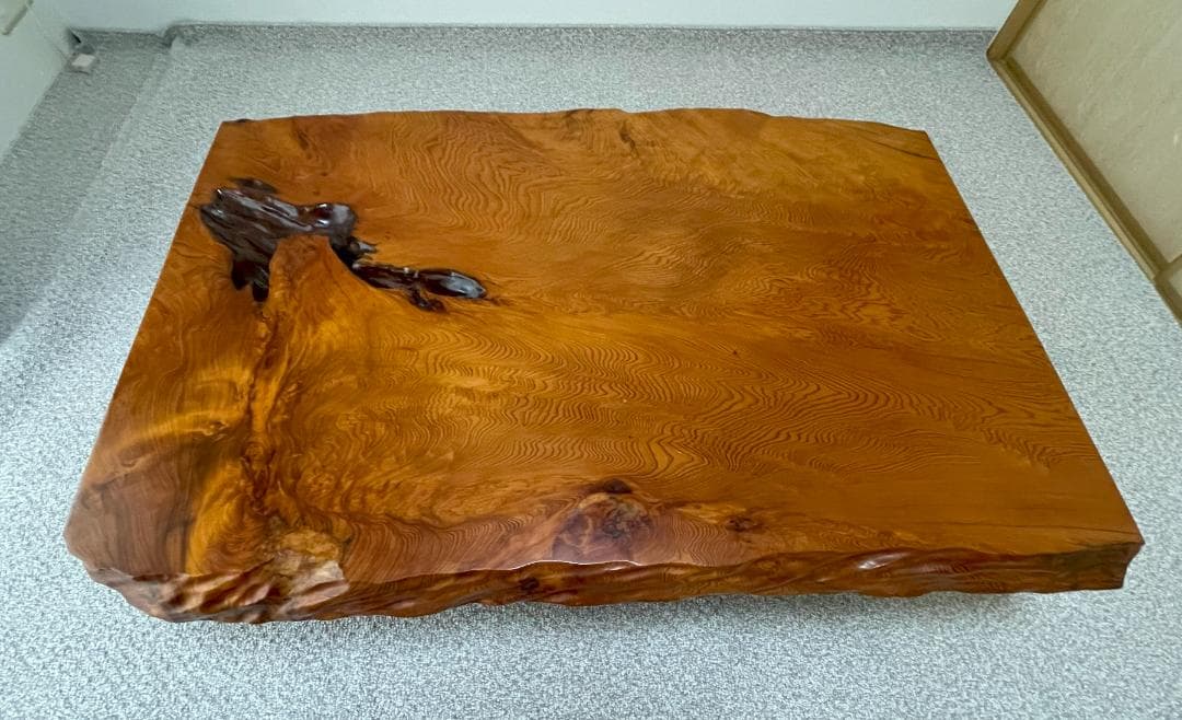 a*k様 屋久杉　一枚板座卓　天然木テーブル　脚付き