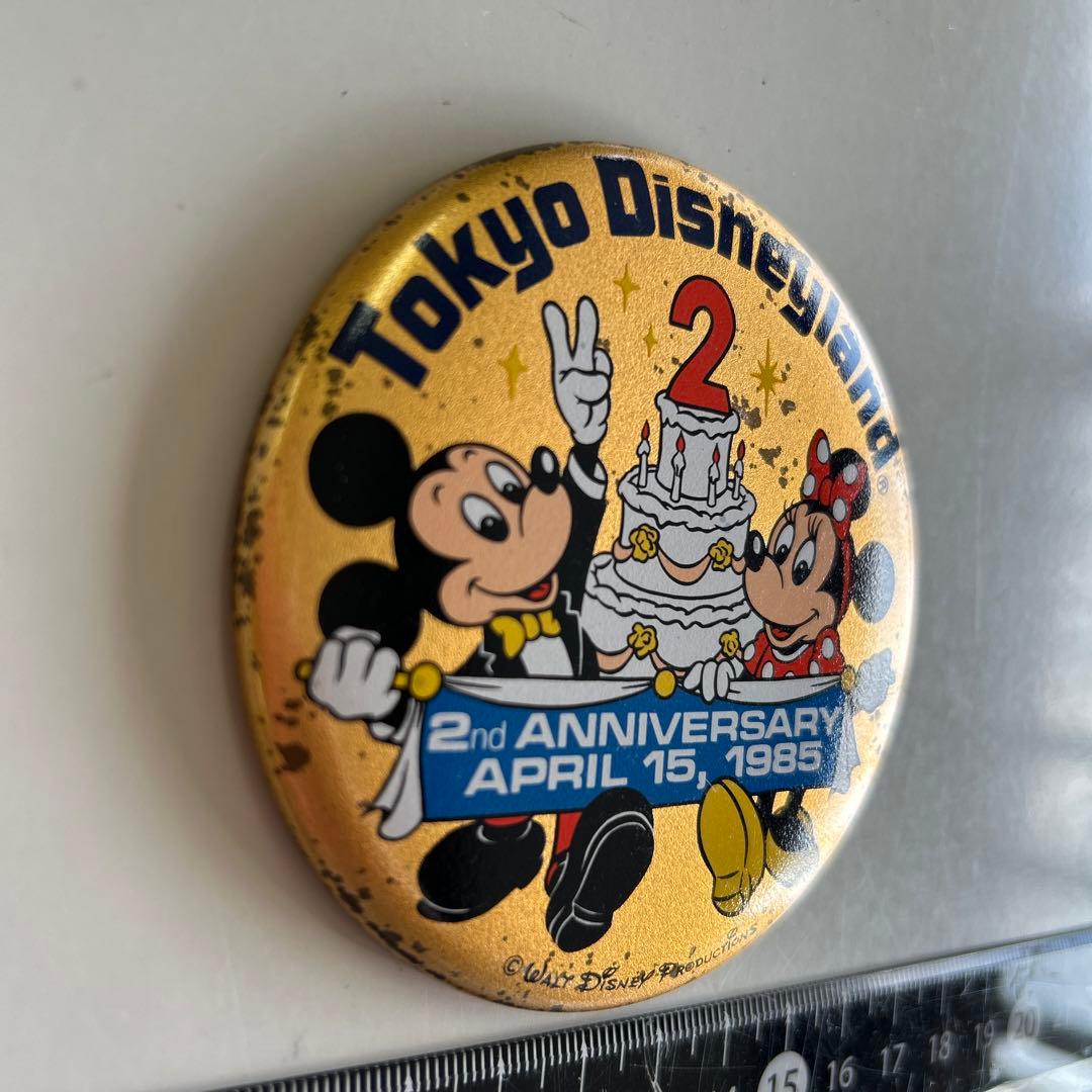 東京ディズニーランド2周年記念 缶バッジ 他2個セット まとめ売り
