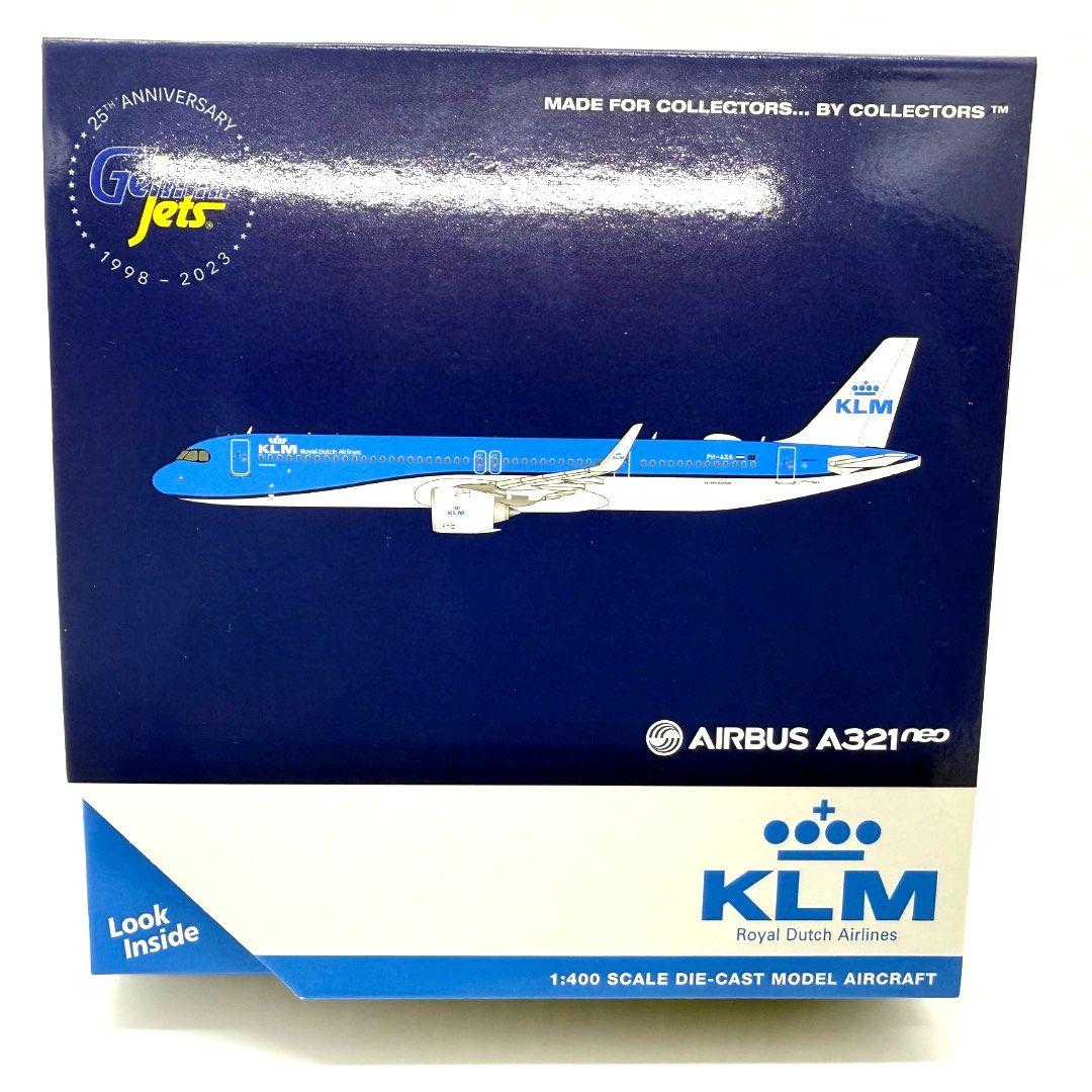 激レア　希少　AIRBUS A321NEO KLM GJKLM2291 GEMGJ2291 1:400 Gemini Jets KLM Airbus A321neo #PH-AXA (pre
