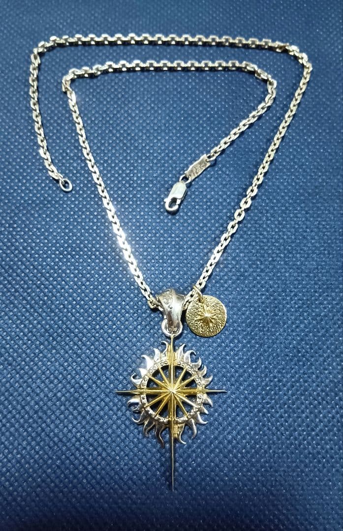 SAAD ネックレス サンシンボル 18K GP シルバー 925