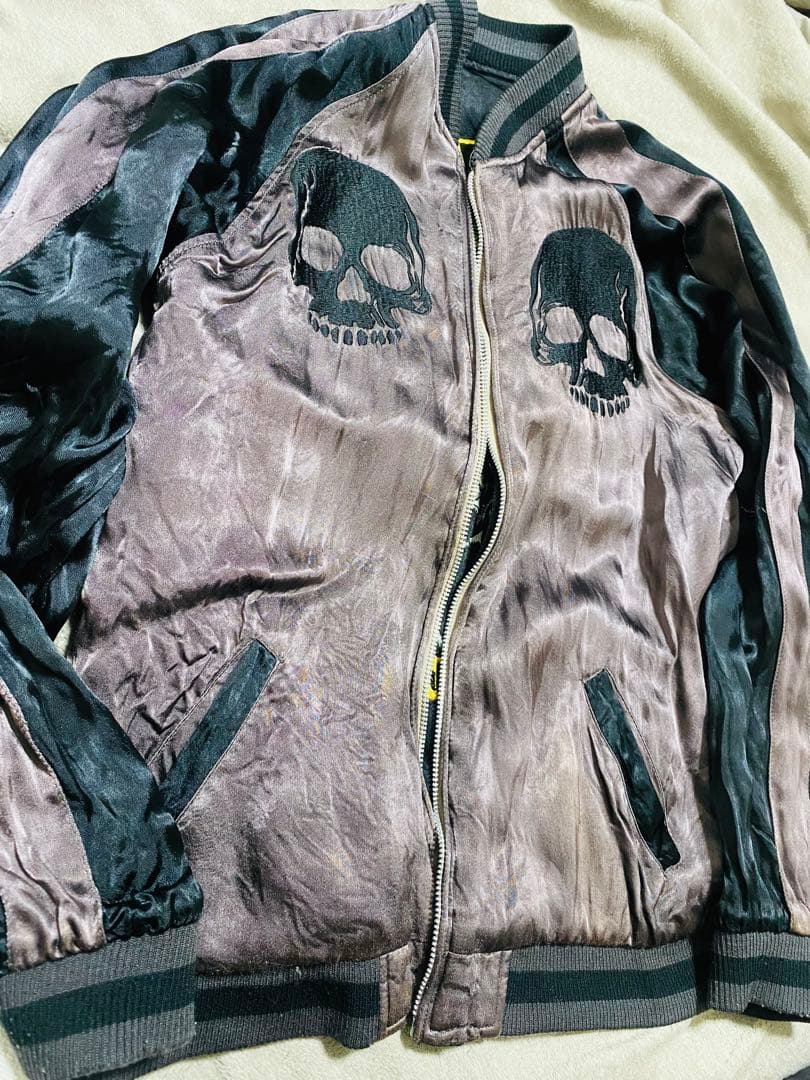 JUNK STAR 日本 限定版 スカジャン サテン vintage 2面使う - メルカリ