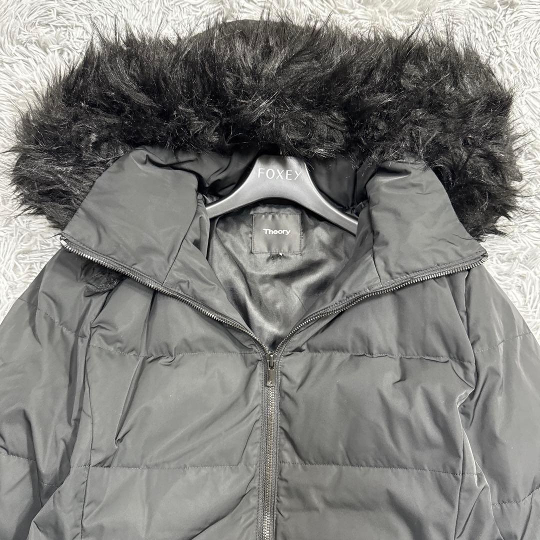 極美品✨セオリー 3way ダウンコート ERINDANE エコファー ブラック