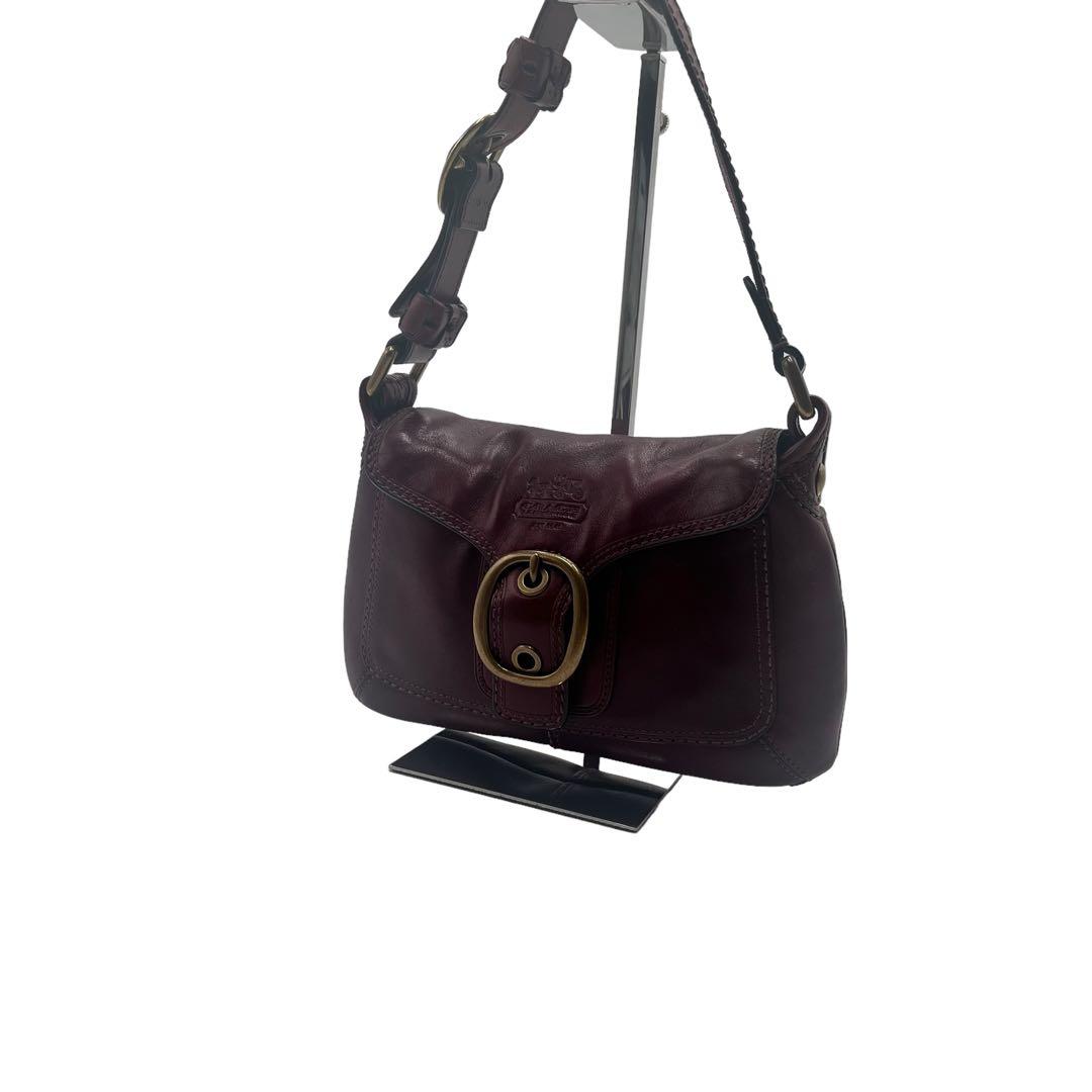 極美品 COACHコーチ オールドコーチ ワンショルダーバッグ ボルドー