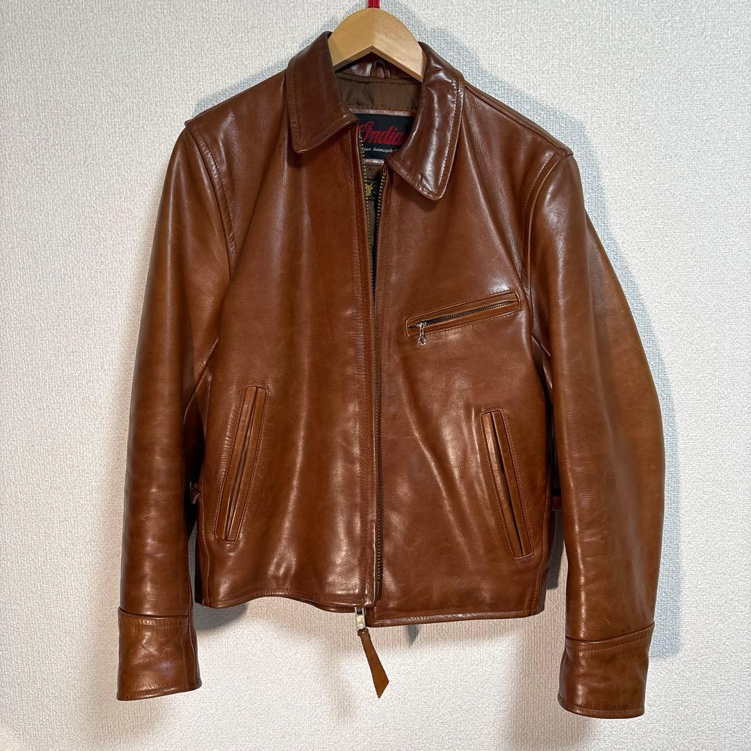 Indian motorcycleインディアンライダースジャケット牛革 36