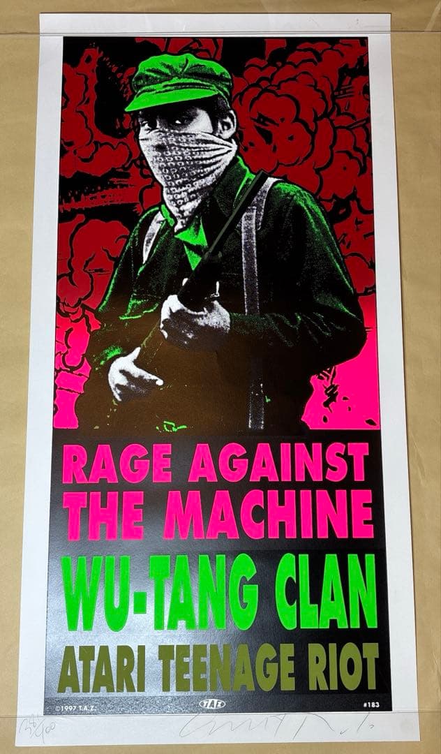TAZ RAGE AGAINST THE MACHINEシルクスクリーンポスター