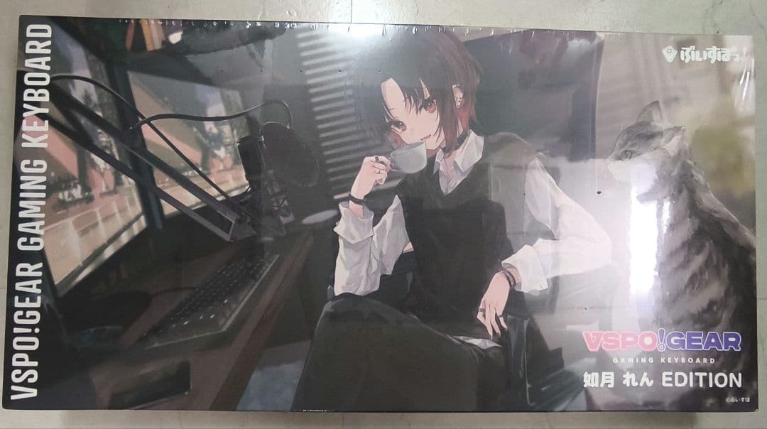 未使用】ぶいすぽっ 如月れん キーボード ガラスマウスパッド セット