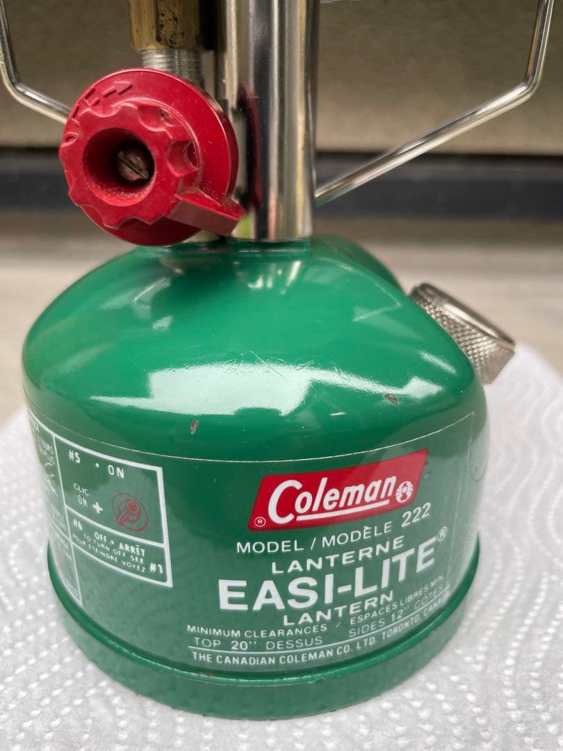 コールマン222A EASI-LITEランタン 1980年2月製造人気のカエル色