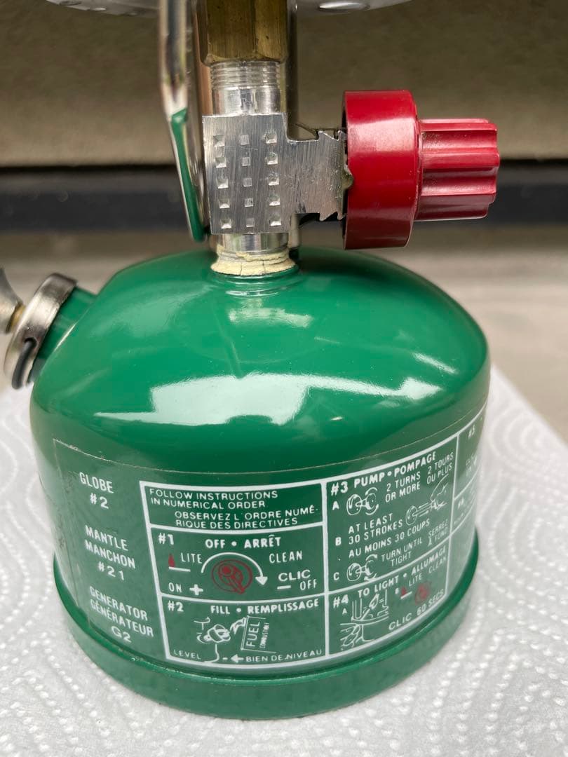 コールマン222A EASI-LITEランタン 1980年2月製造人気のカエル色