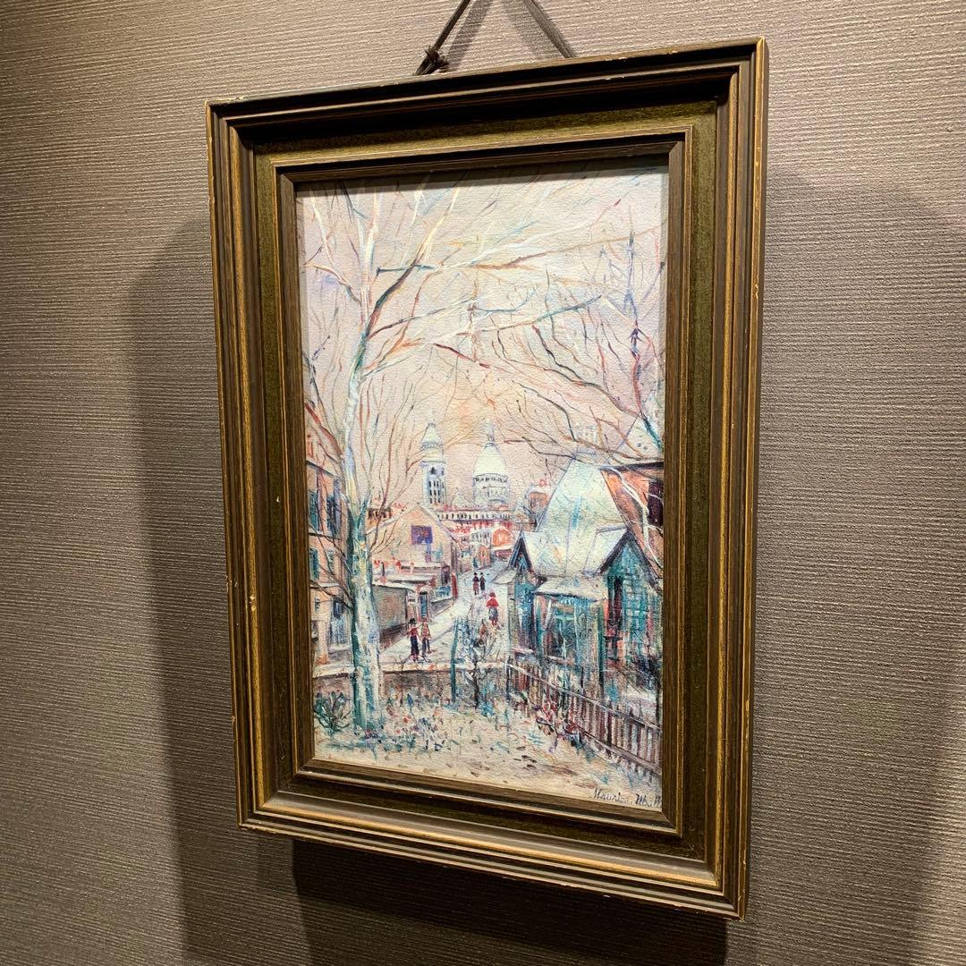 MAURICE UTLILLO モンマルトル・サクレ・クール寺院1934年 油彩