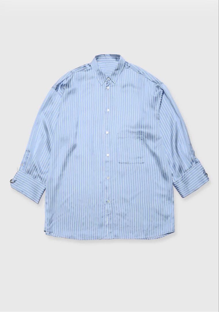 JOSE MOON 青白ストライプ 長袖シャツ