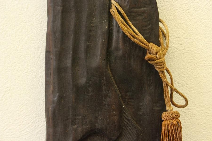 唐木 紫檀 刻 瀧 柱掛 書家旧蔵品(LC337) - メルカリ