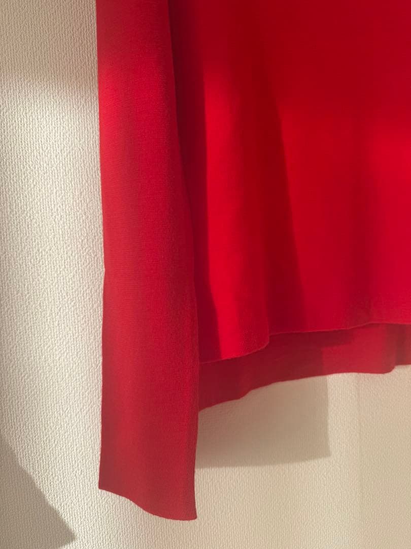 極美品foxeyタートルネックセーターsize40 レッド - メルカリ