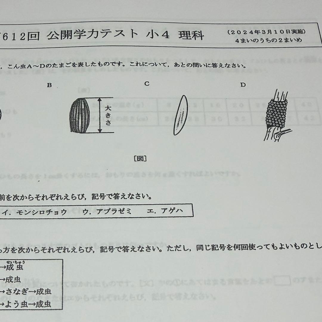 浜学園 小4 公開学力テスト 即発送 2024年 最新 国語 算数 理科 入塾