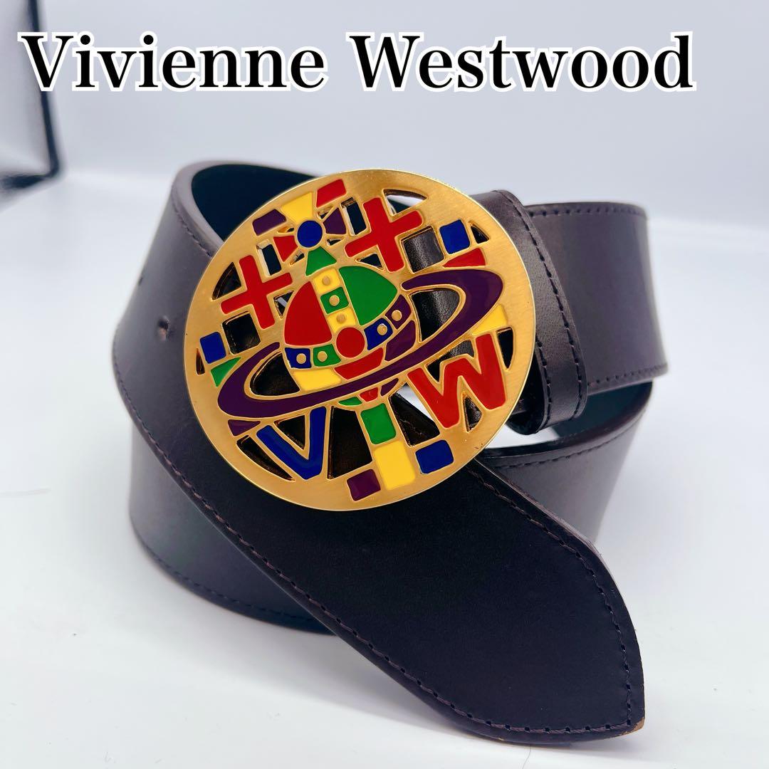 極美品　Vivienne Westwood ヴィヴィアン レザーベルト ロゴ