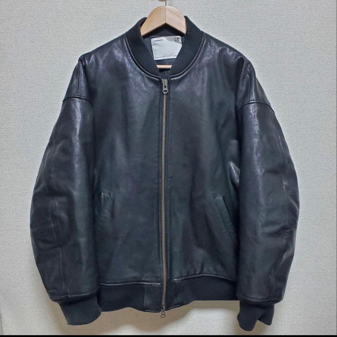 ゴートレザージャケット MA1 本革 山羊革ADAM PATEK 個性派