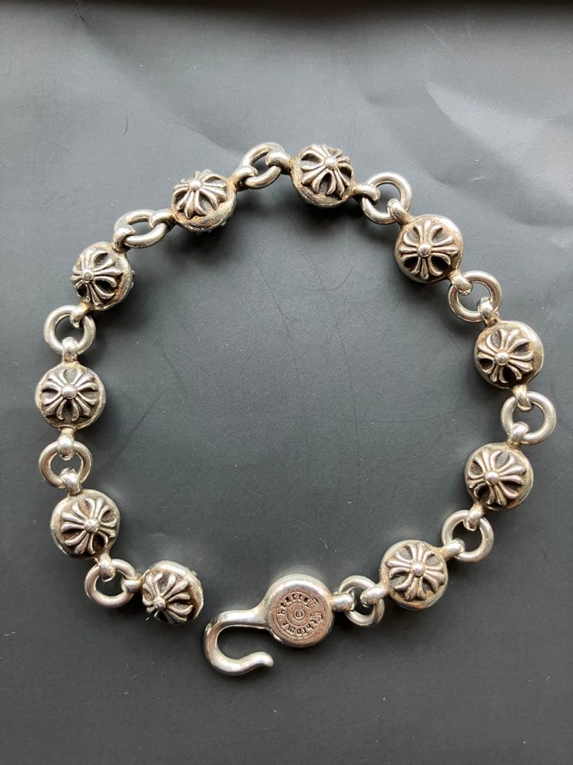 CHROME HEARTS #2 クロスボール ブレスレット　10LINK