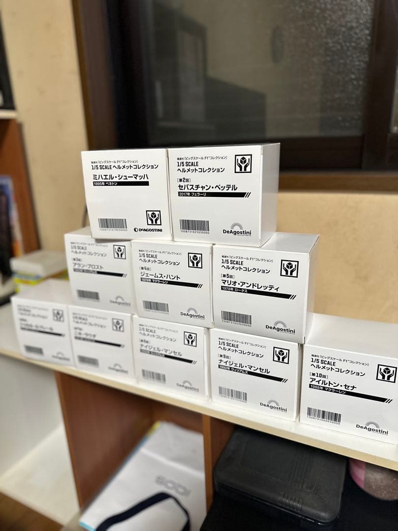 フルセット、ビッグスケールF1コレクション　1／5スケールヘルメットコレクション