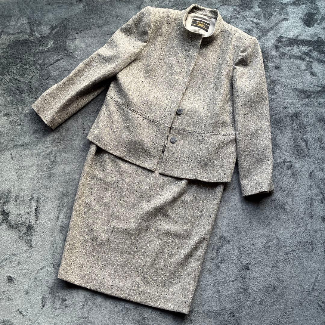 カシミア100% Leilian レリアン tweedセットアップ 13号