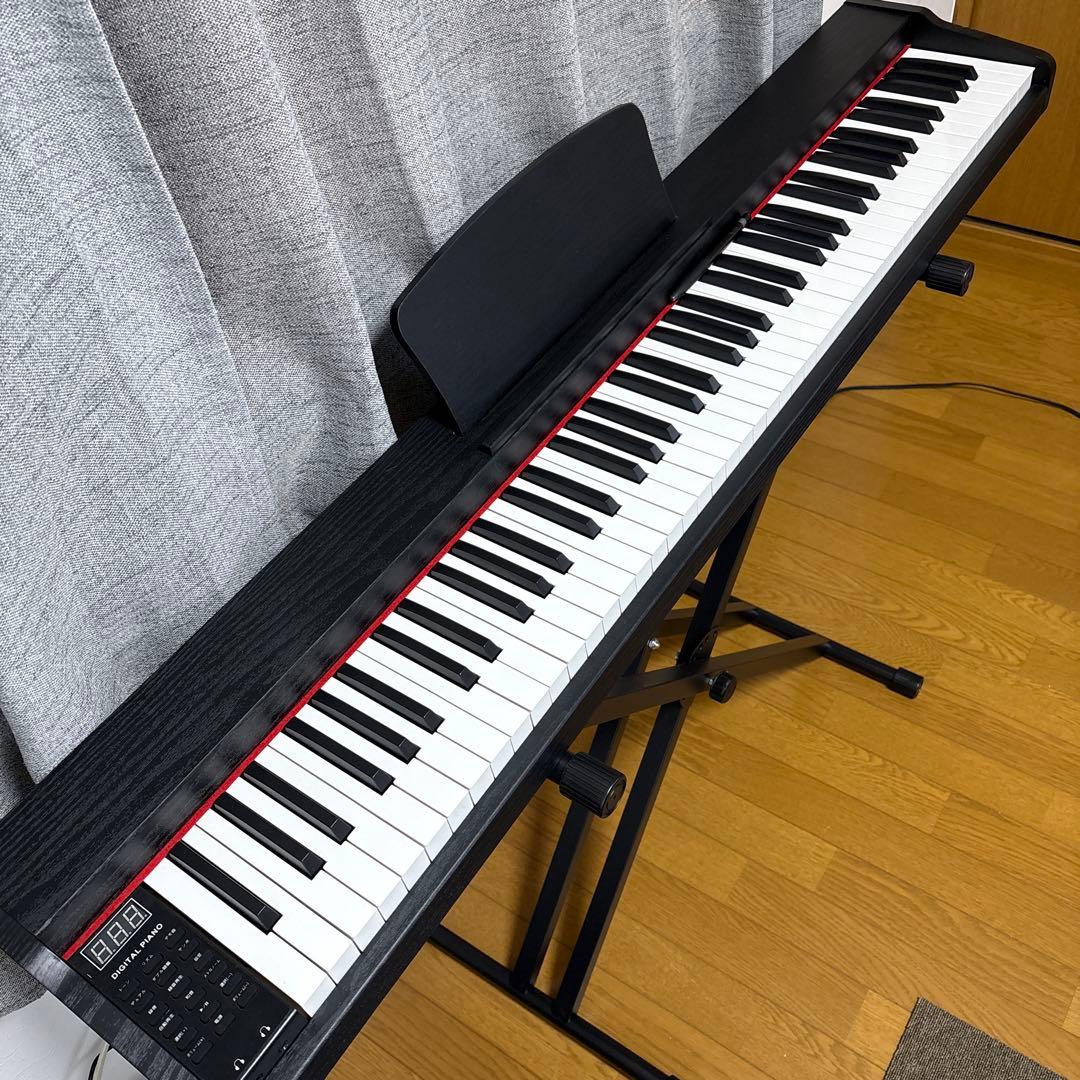 Longeye ロンアイ　電子ピアノ　88鍵盤　スタンド・ペダル・ヘッドホン付き