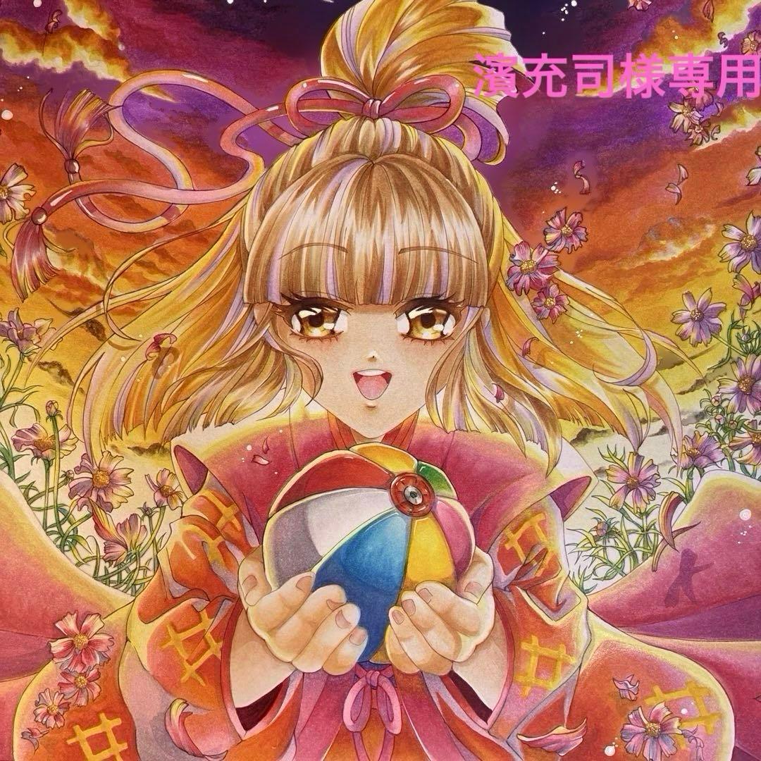 オリジナル手描きイラスト〜座敷童子ちゃん〜 - メルカリ