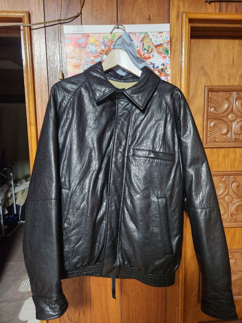 PABLO VINCI レザーダウンジャケット S 黒