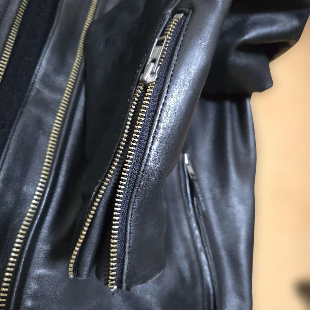 最終値下げ）ブラック レザー シングル ライダースジャケット