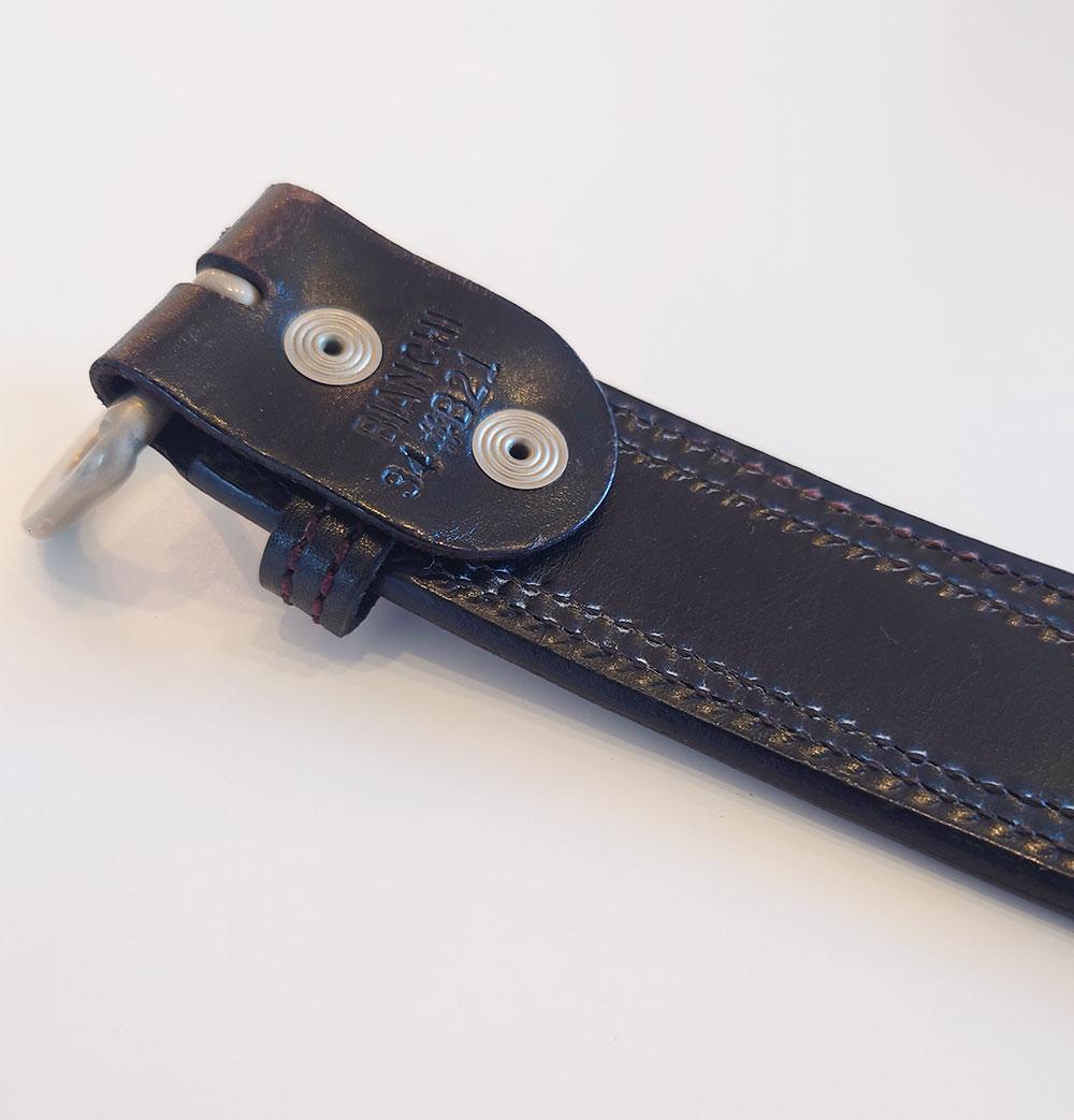 BIANCHI レザー ベルト B21 34インチ (黒&茶 2本セット) 美品