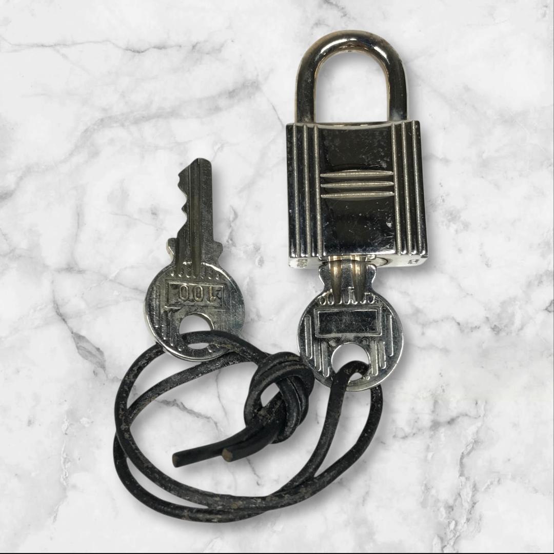 エルメス HERMES パドロック 南京錠 カデナ 鍵付 No.100 金属素材