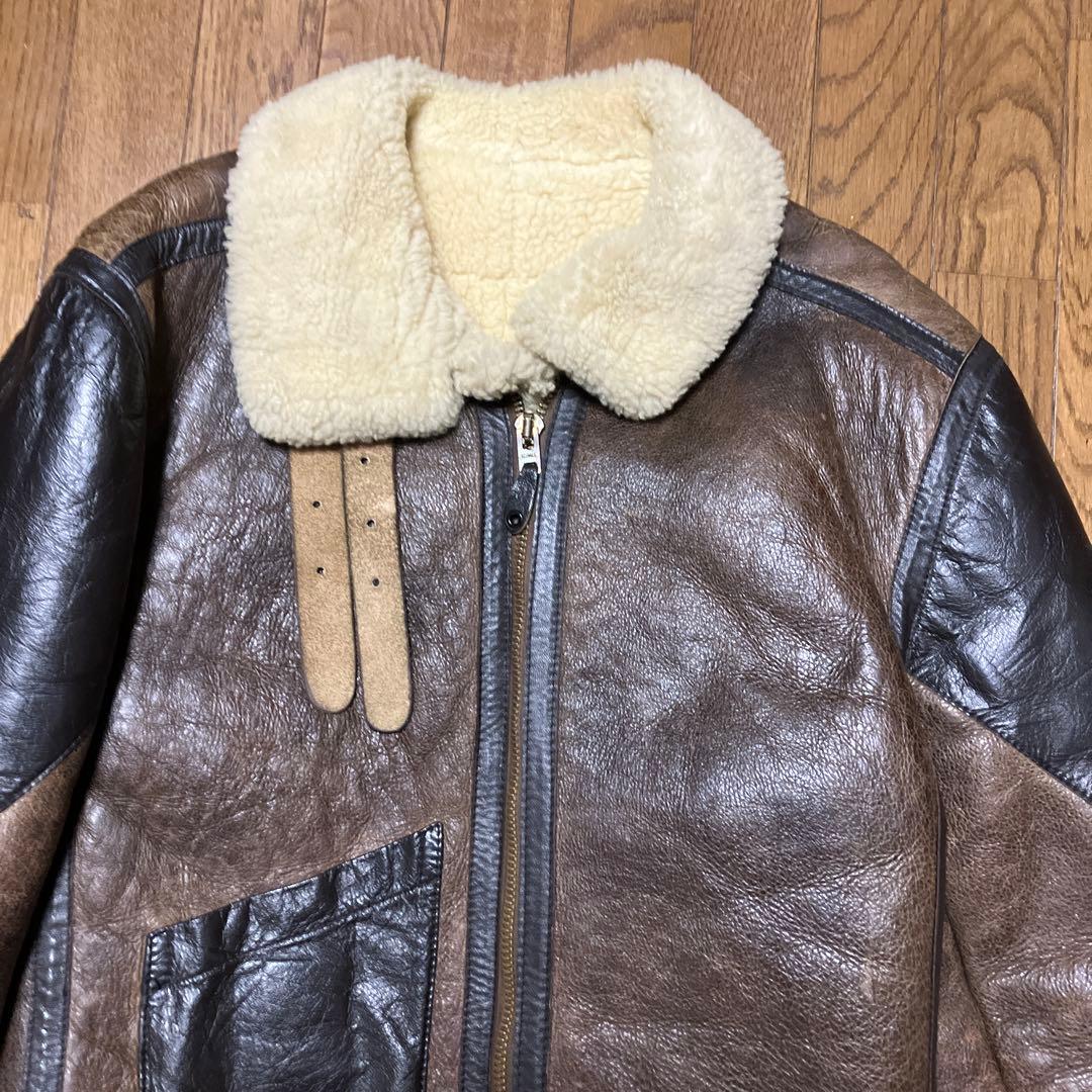 希少 ゴールデンベア B3 フライトジャケット USA MADE ムートン - メルカリ