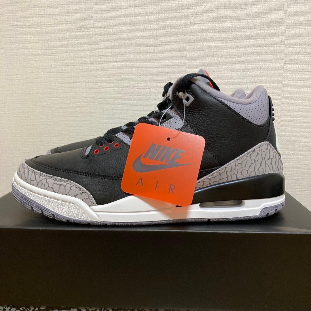 靴 Air Jordan 3 Retro Black Cement (2024)