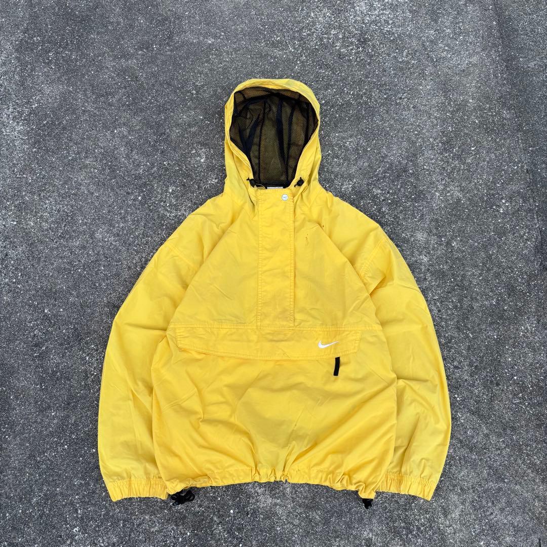 90s NIKE アノラックパーカー 銀タグ tech メッシュ パッカブル