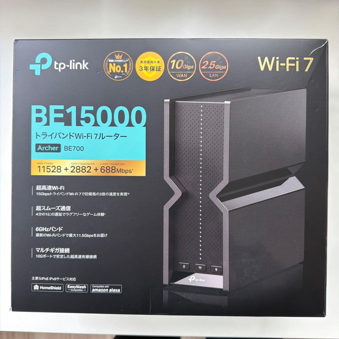 TP-Link Archer BE700 無線LANルーター Wi-Fiの新境地！先進技術を詰め込んだ、次世代を切り拓くBE15000