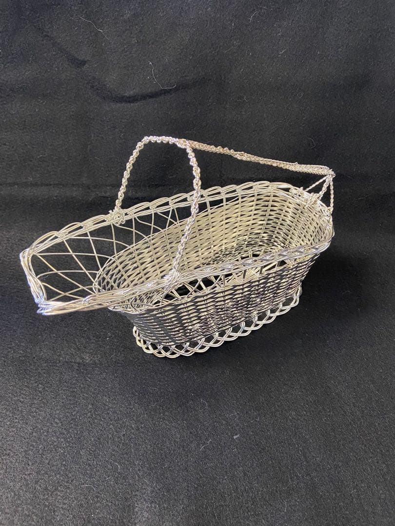 【美品】 ワインバスケット ワインパニエ シルバーパニエ ソムリエ