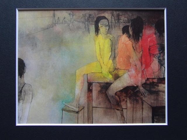 ジャン・ジャンセン、「休憩する踊り子」、希少、高級額装・画集画