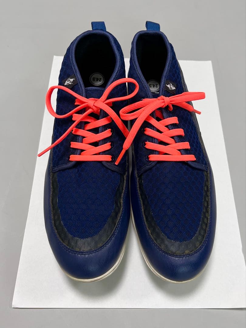 綺麗　パーリーゲイツ　ゴルフシューズ　24.5㎝　ネイビー×オレンジ 中古・古着通販】PEARLY GATES (パーリーゲイツ) ローカットスニーカー