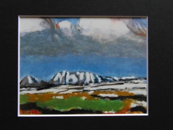 曾宮一念、【毛無連峯】、希少な大判額装用画集より、美品、日本人画家