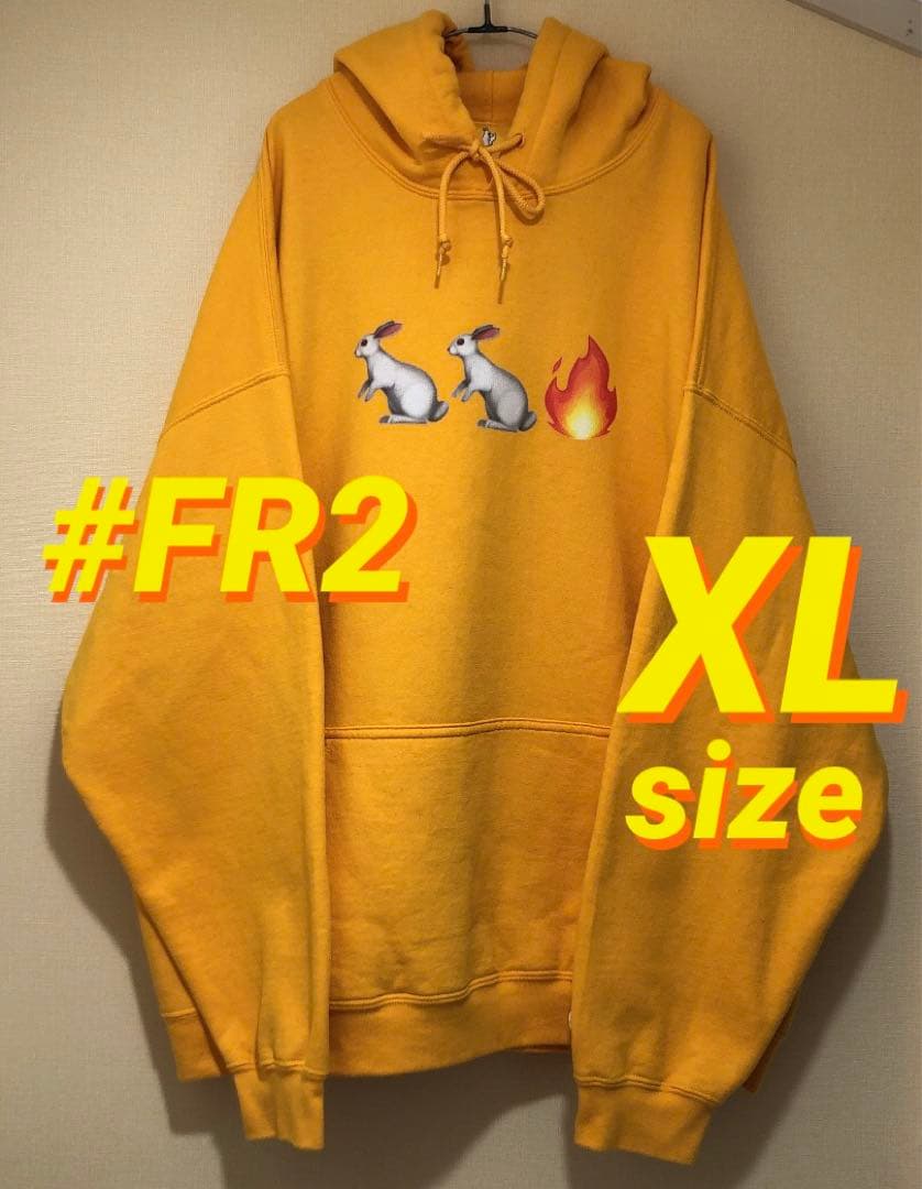 FR2 FR2 パーカー 絵文字 初期 レア 百足 イエロー XL うさぎ 兎