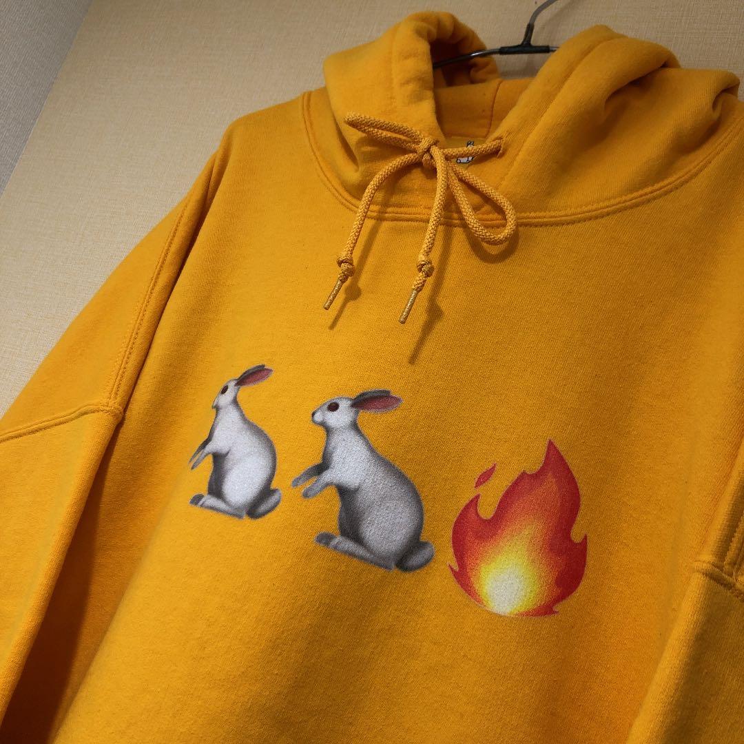 FR2 FR2 パーカー 絵文字 初期 レア 百足 イエロー XL うさぎ 兎