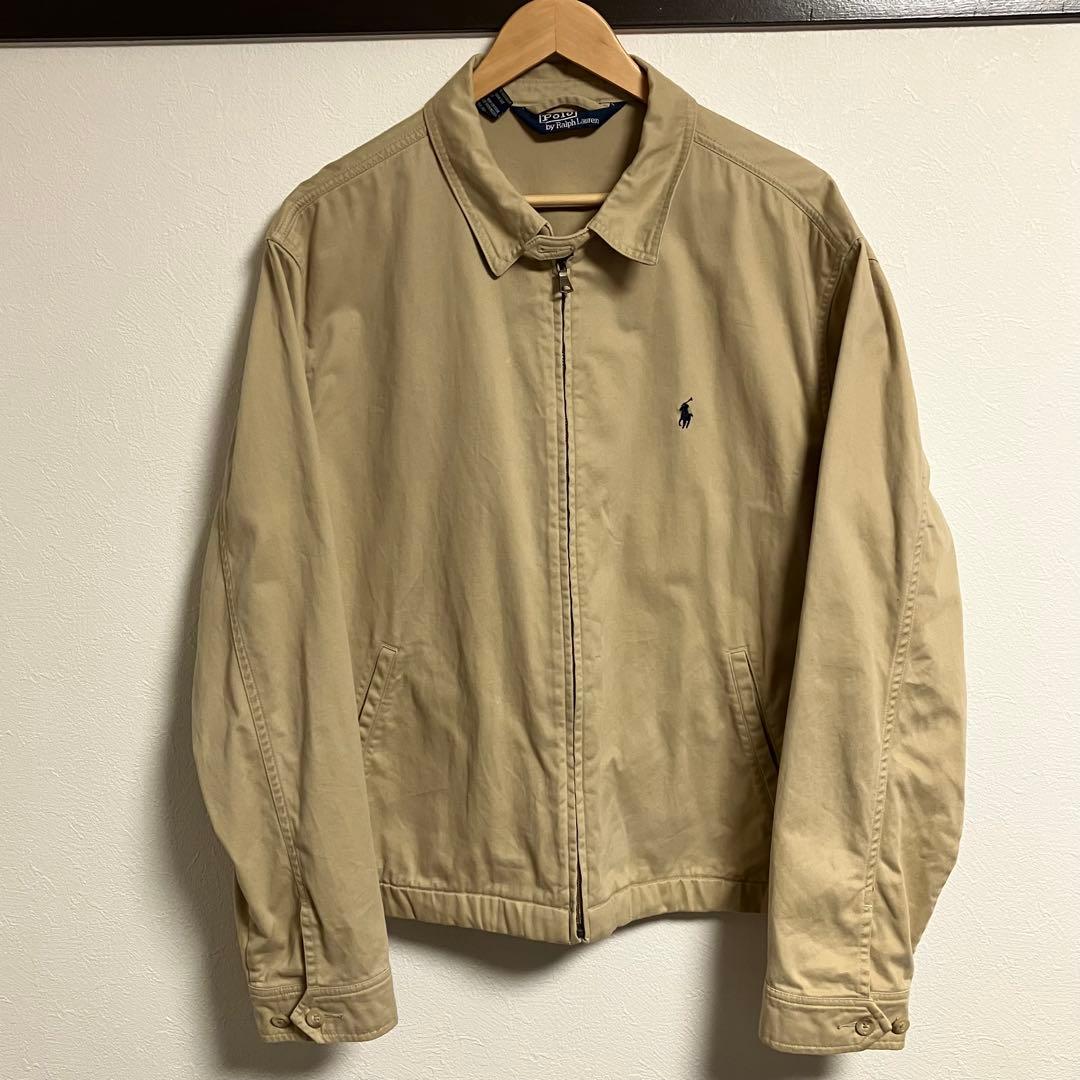 90s ラルフローレン　スイングトップ　ベージュ