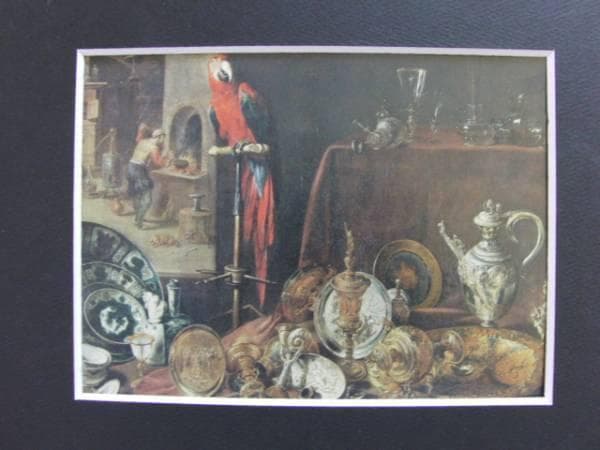 アドリアーン・ファン・ユトレヒト、オウムのいる静物、希少画集画