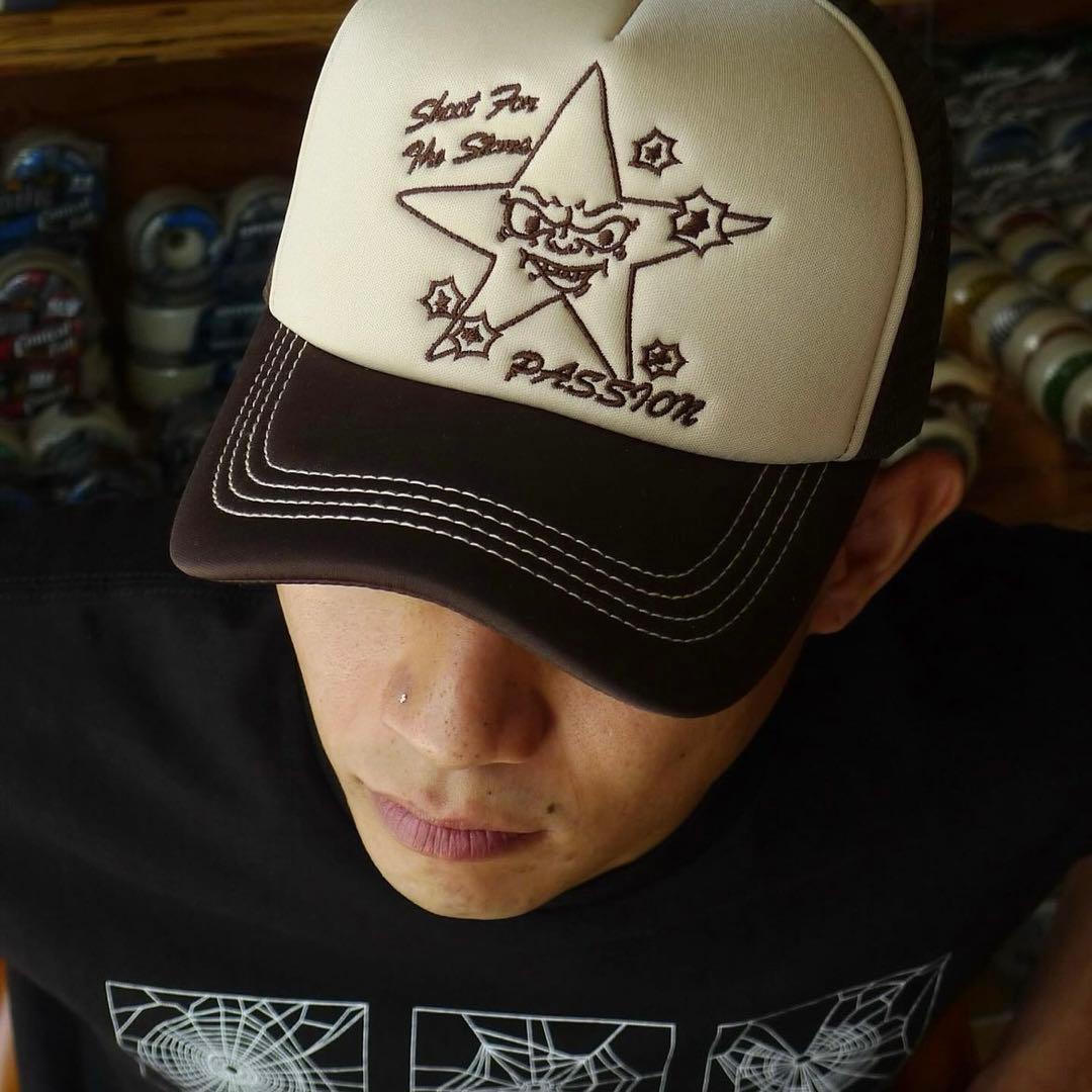 スケートブランド passion メッシュキャップ (ブラウン) - メルカリ