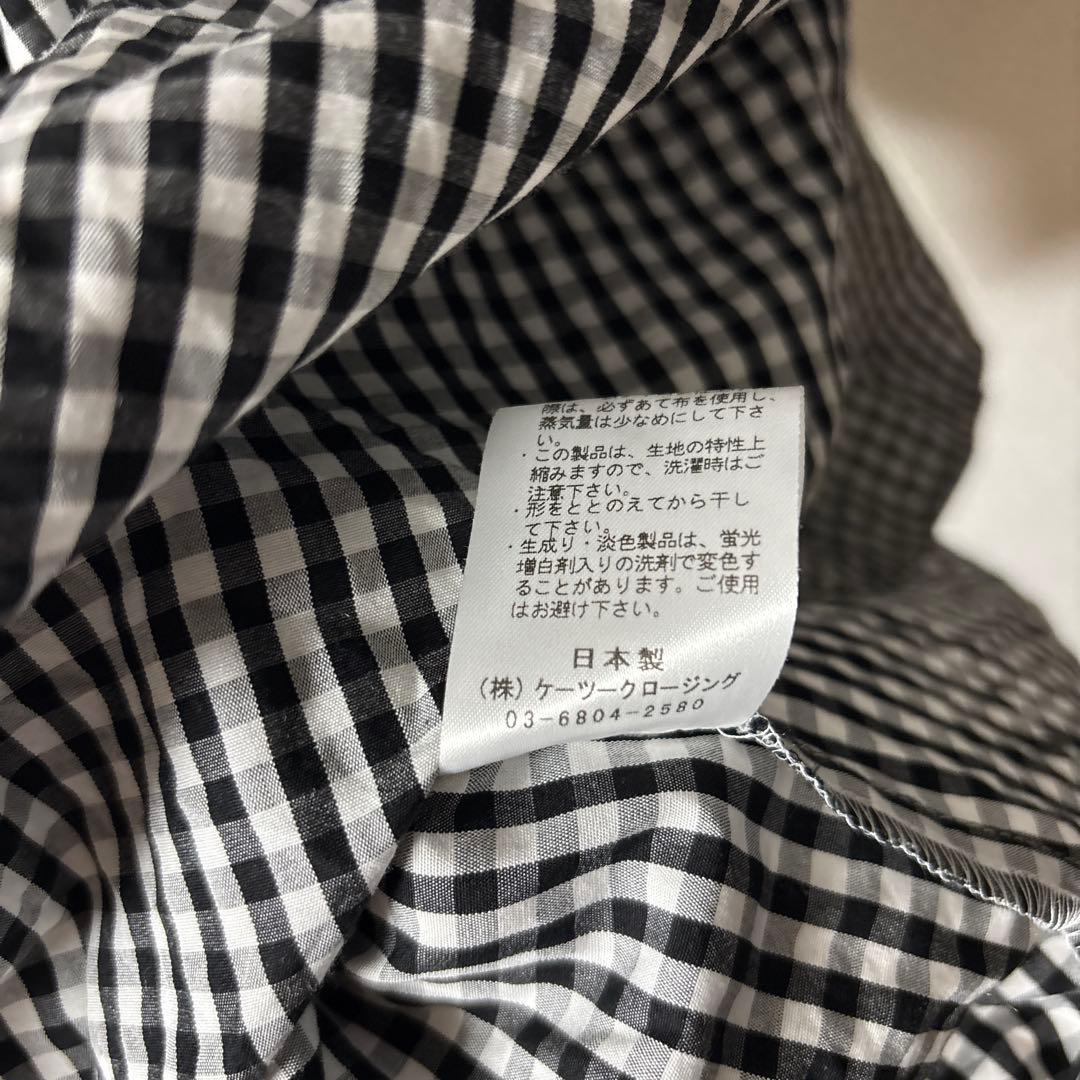 極美品 ヨリ yori リボンブラウス ボウタイブラウス 長袖 ギンガムチェック
