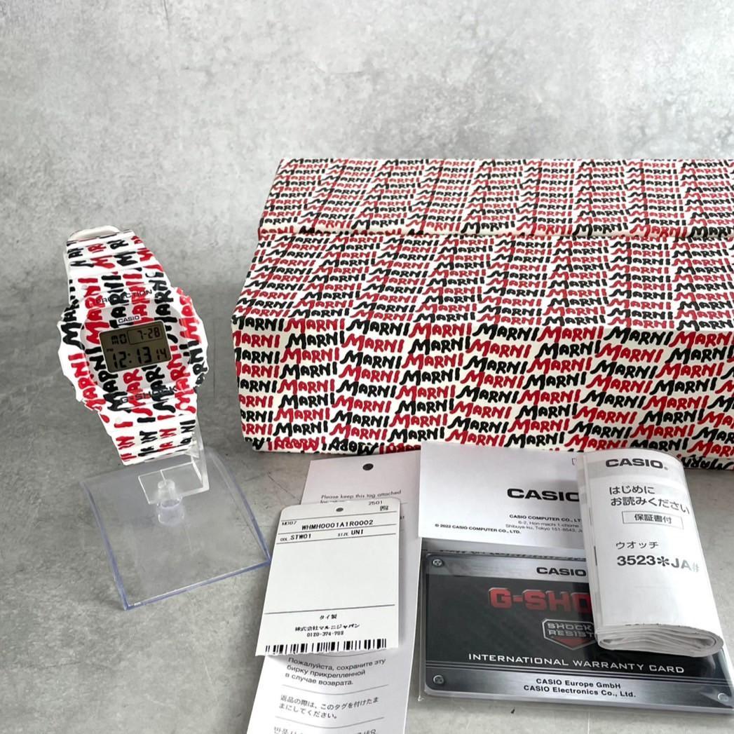 ほぼ未使用　MARNI × G-SHOCK 　GMD-S5610MA　腕時計 美品 MARNI x CASIO G-SHOCK Gショック GMD-S5610MA-7ER コラボ ロゴ