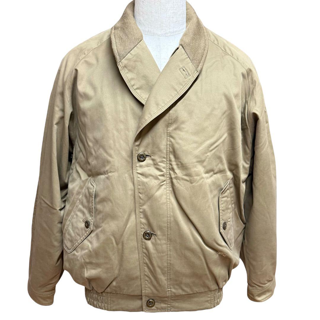 80s ライナー付 バーバリー ショールカラー 中綿 ジャケット ヘチマ襟