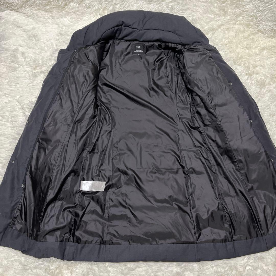 23区 ロングダウンコート ダークグレー 38 ショールカラー 女優襟