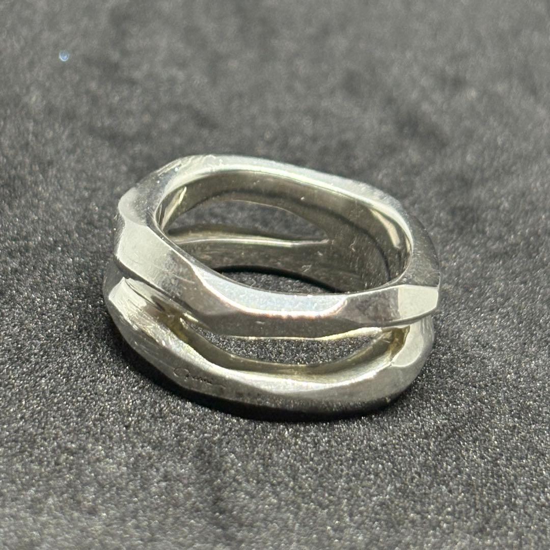 GARNI ツイスト ダブル シルバーリング 17号 幅広 メンズ ガルニ GARNI ツイスト ダブル シルバーリング 17号 幅広 メンズ ガルニ