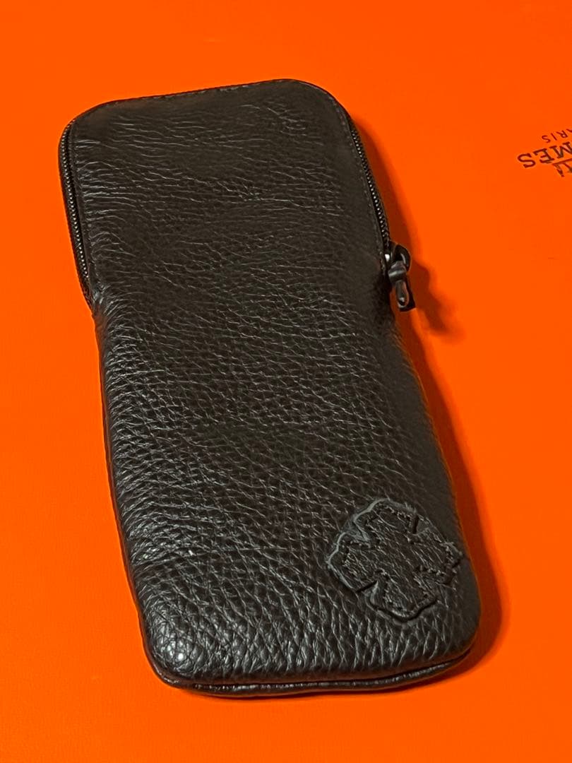 CHROME HEARTS クロムハーツ レザー メガネケース 黒